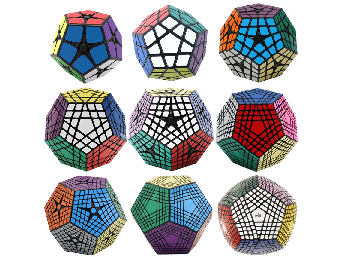 Cubos Mágicos Megaminxes Brinquedo Dodecaedro de 12 Faces 3X3 Megaminx  Preto